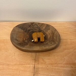 Vintage wooden wire elephant pin